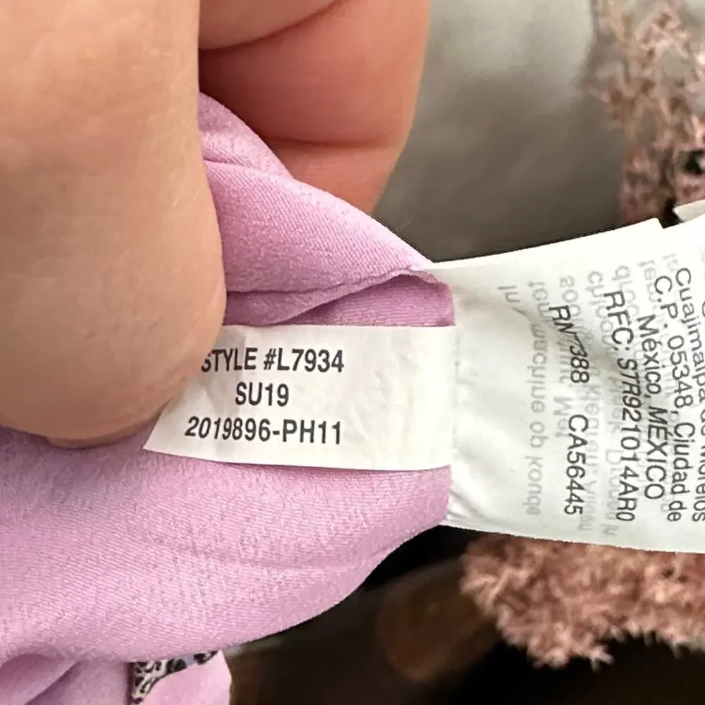 J. CREW Ratti Leopard Animal Print Wrap Dress Lavender Pink Sz 2 {3E11} - Picture 8 of 8